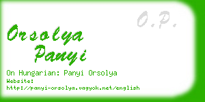 orsolya panyi business card